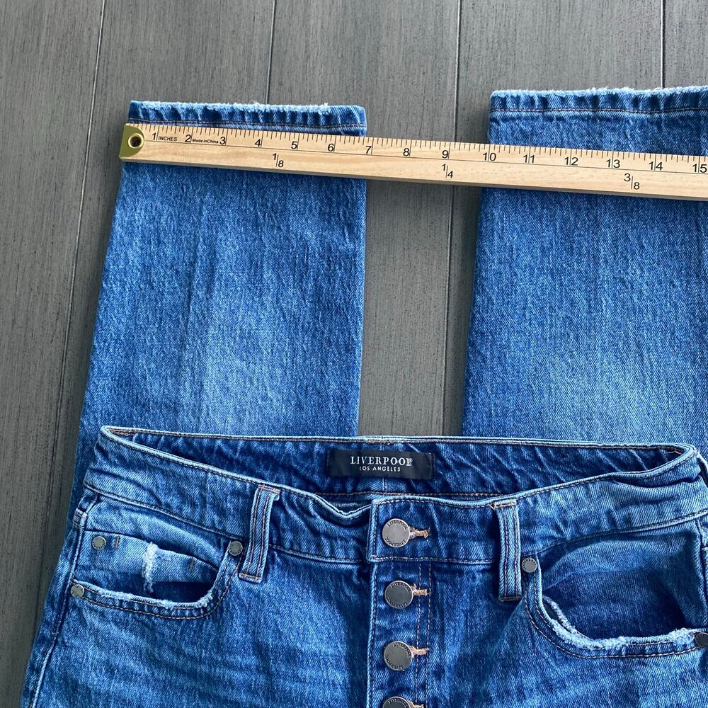 Liverpool Los Angeles Button Fly Jeans • Women’s Size 4 • 26” Inseam - Picture 3 of 7